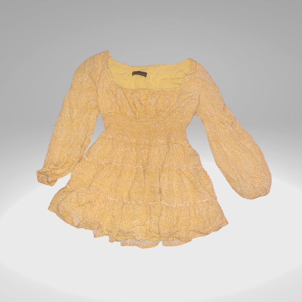 Pretty Yellow Long Sleeve Blouse